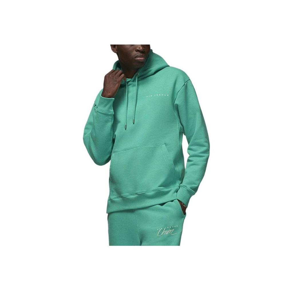 Jordan X Union MJ Fleece Hoodie (Asia Sizing) Kinetic Green/White Unisex Streetwear DV7335-348