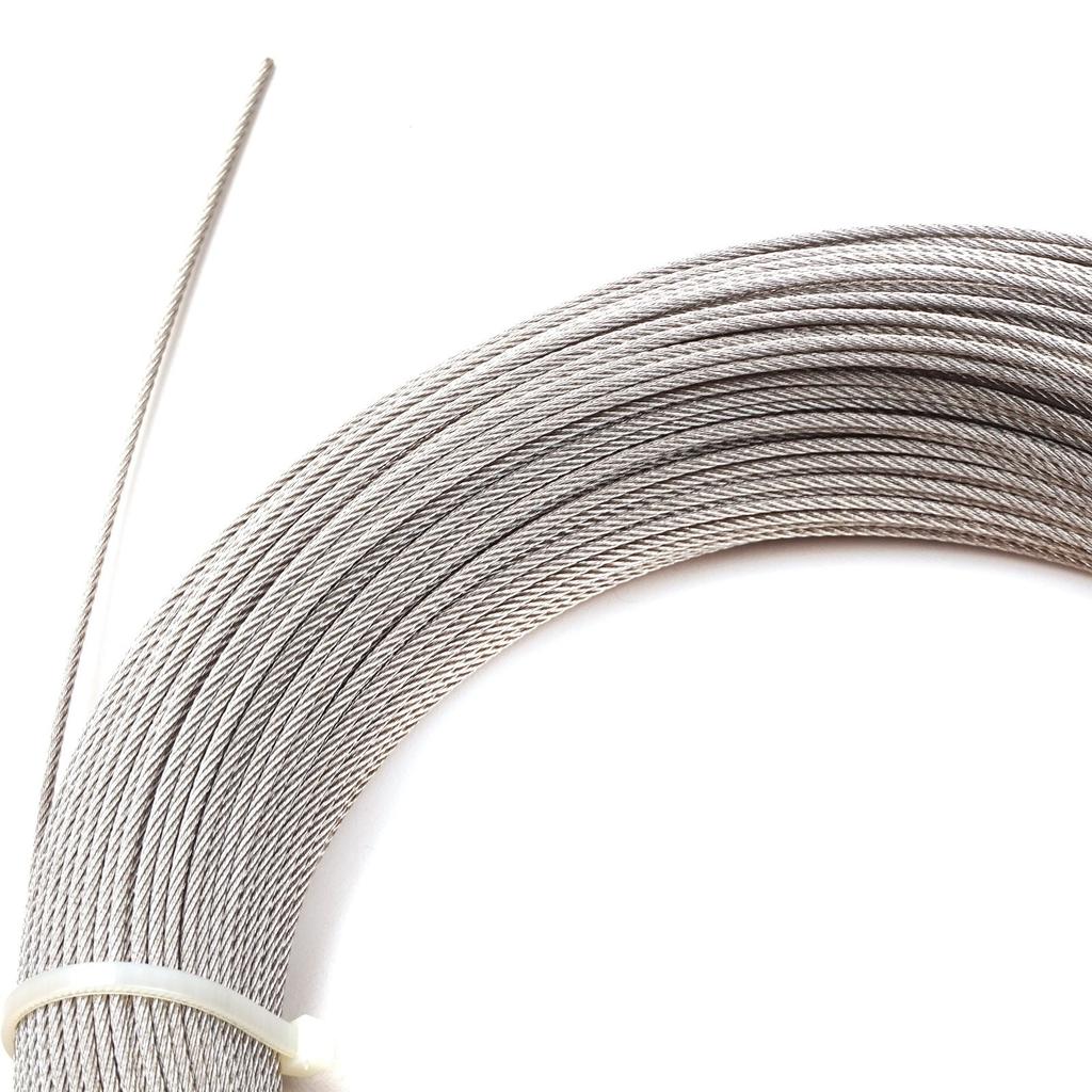 BWR5474 Window Regulator Repair Cable Steel Wire Rope 7x7 Diameter: 1.7 mm Length 100 meter for Car Window Regulator 