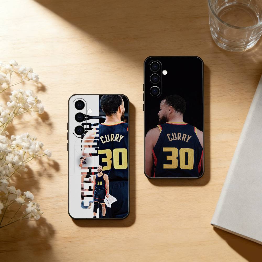 Basketball-Star Stephen Curry Handyhülle für Samsung Galaxy A73, A72, A71, A70, A53, A52, A51, Andere Weiche Schwarze Hülle