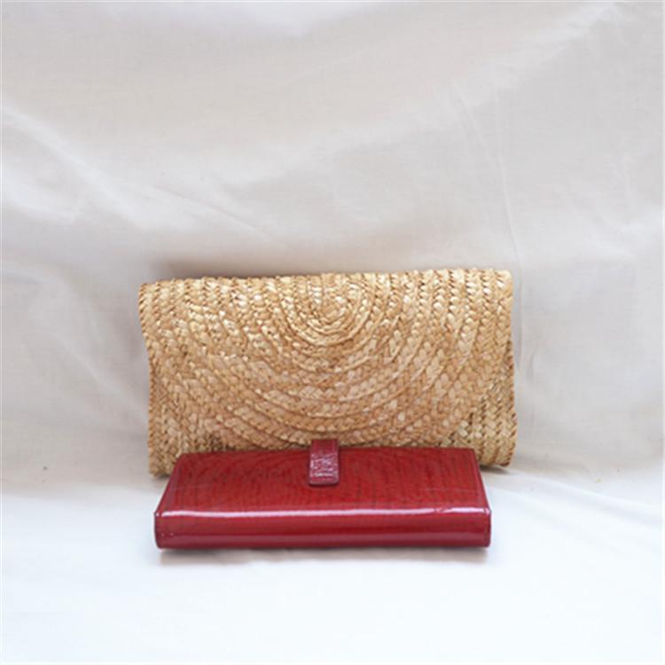 Handmade Women's Straw Woven Clutch Bag - Perfect for Holiday Travel & Fashion