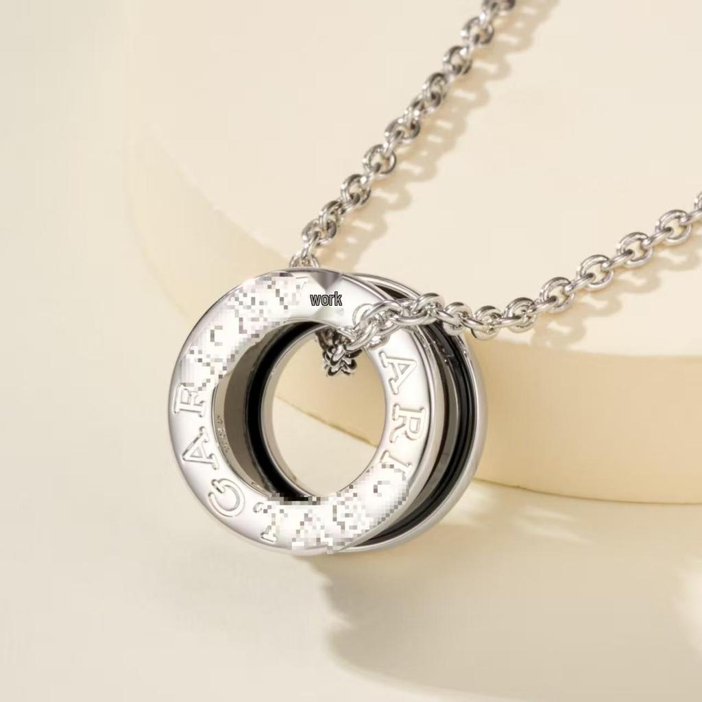 18K Gold Little Red Man Black Ceramic Necklace, Charity Edition, CNC Spring Clavicle Chain, Live Stream Style