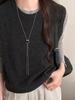 LATS Square Tiger's Eye Stone Bolo Tie Necklace for Women Vintage Western Y Necklaces Gold Chain Cowgirl Jewelry
