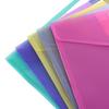 A4 Transparent Plastic Document Bag with Snap Button - Office & Student Storage Folder