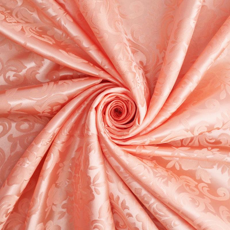 

Colored ding, shiny lotus jacquard cloth, ancient style Hanfu, dark pattern silk, satin toy doll clothes, jacquard fabric 150cm&1 yard рожевий