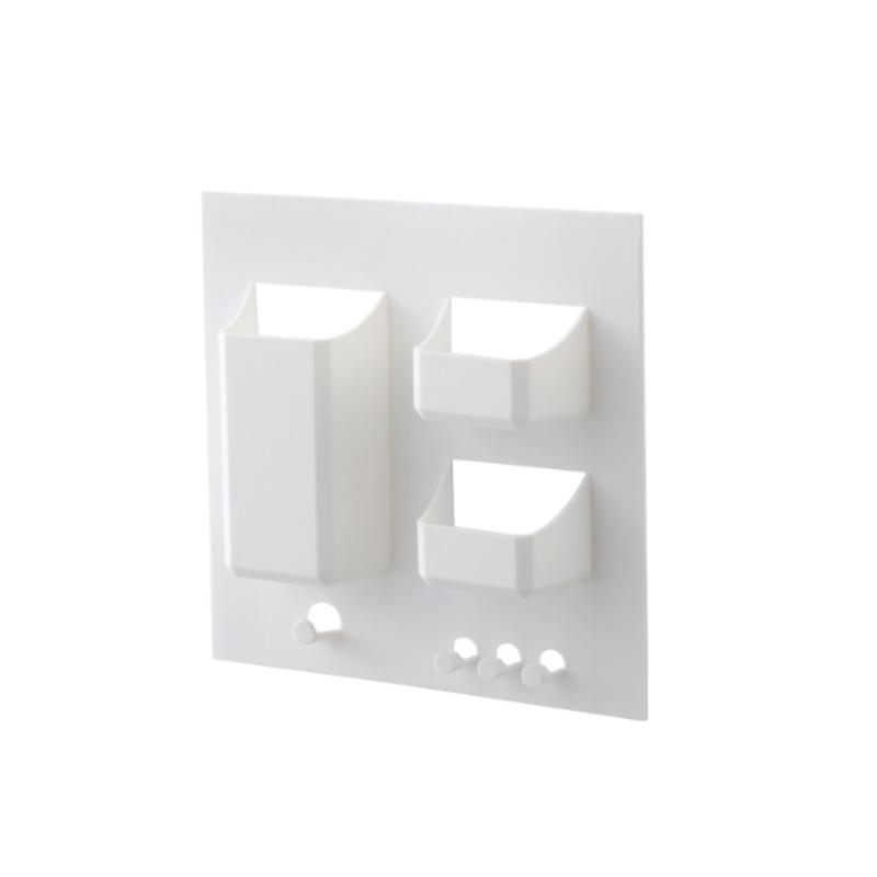 Multipurpose No-punch Wall Mounted Bathroom Storage Rack Toothpaste Toothbrush Holder Skincare Toiletry Shelf Bathroom Organizer