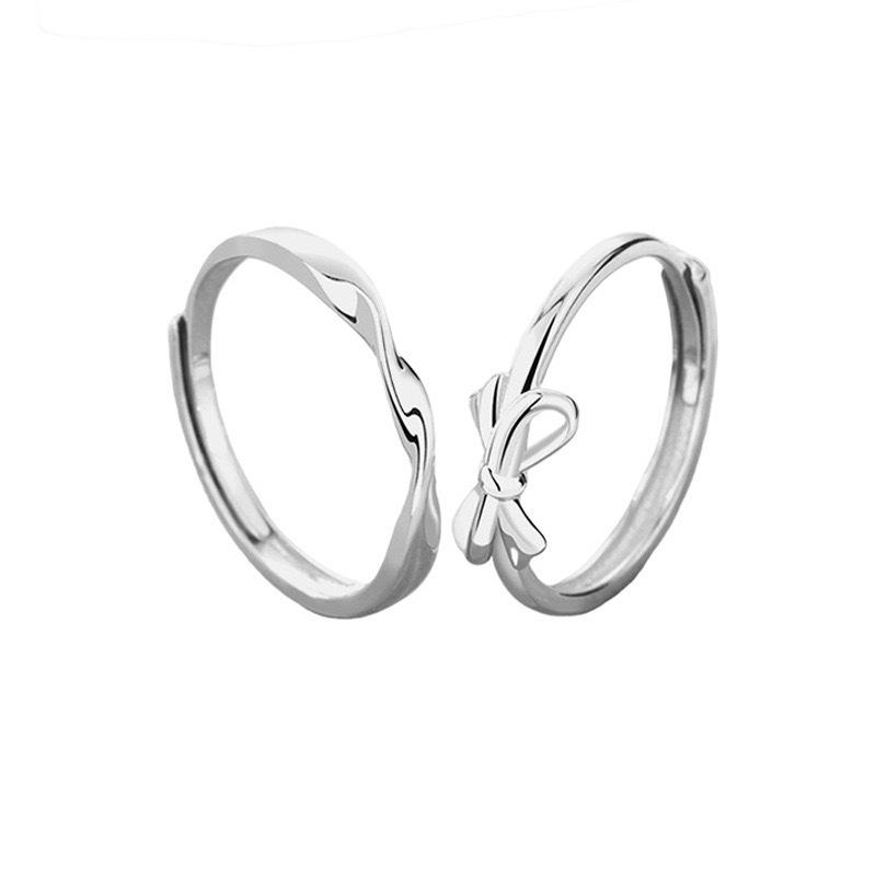 Fate Three Life Couple Ring A Pair of Light Luxury Niche Design High Sense Ring Trendy Men and Women Ring