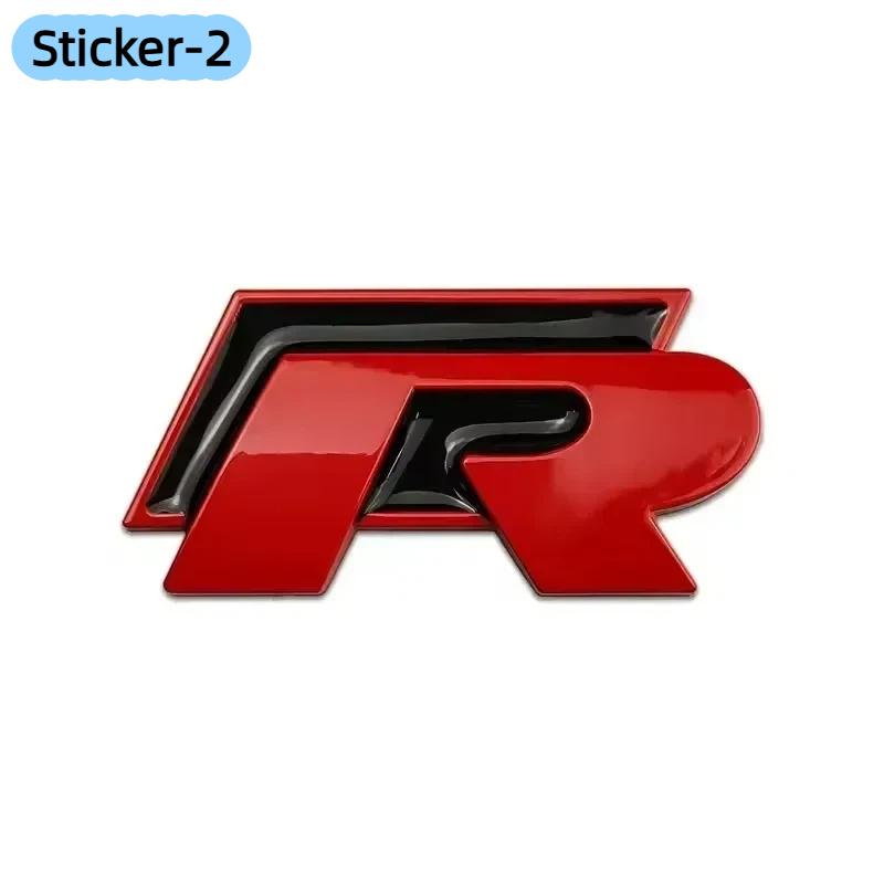 3D kovový znak R Znak na kufr auta Samolepka pro G-olf R Line P-olo P-assat J-etta T-ouareg