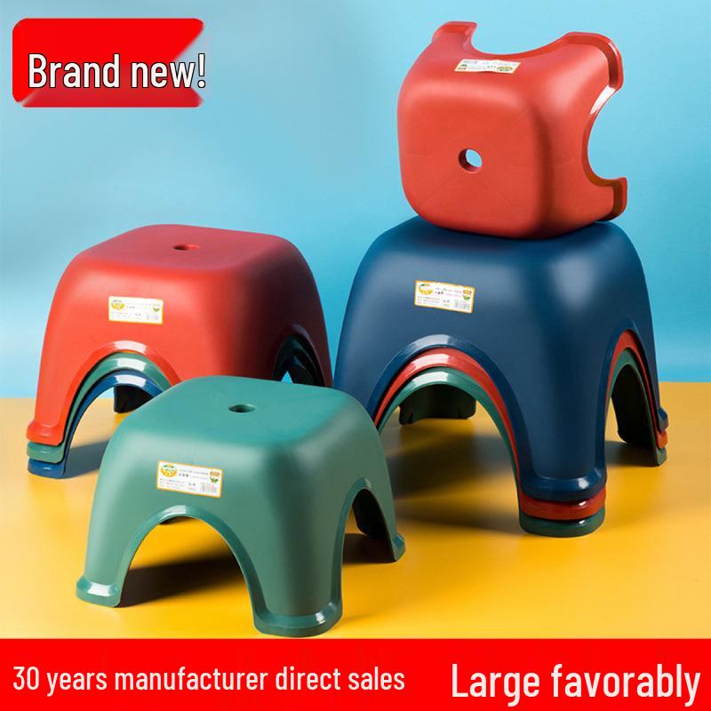 Thickened Children's Plastic Stool for Household and Bathroom Use