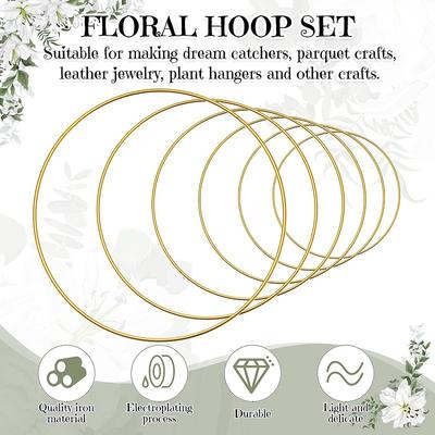 25cm 30cm Gold Crafts Metal Rings Wire Decoration For Diy Dream Catcher Wind Chimes Wreath Wrapping Technique Floral Art