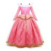 Mädchen Dornröschen Aurora Prinzessin Halloween Cosplay Kleid Schulterfrei Kindergeschenk Karnevalsparty Ausgefallene Prinzessinnenkleidung