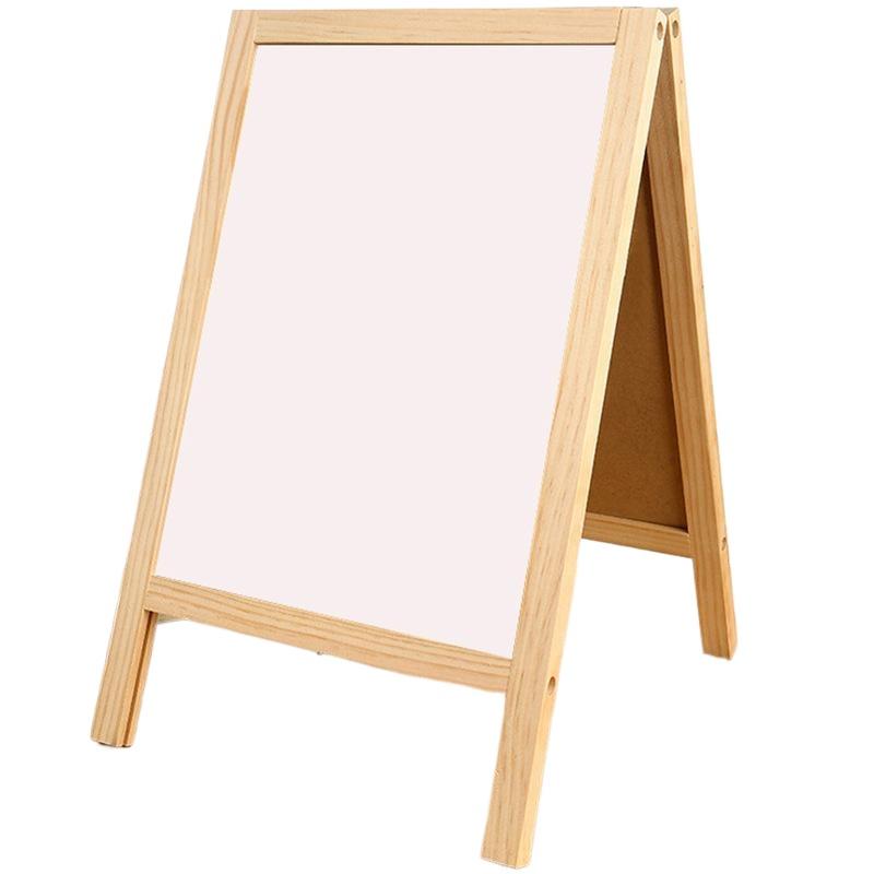 1Pc Independent Double-sided Blackboard Wooden A Frame Is Used For Sketchpad Teaching Mini Board Activity Sign Party Decoration