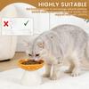 2 Pcs Elevated Raised Cat Bowl Mushroom Cat Water High Feet Food Bowl Ceramic Pet Neck Protection Anti-black Food Dish