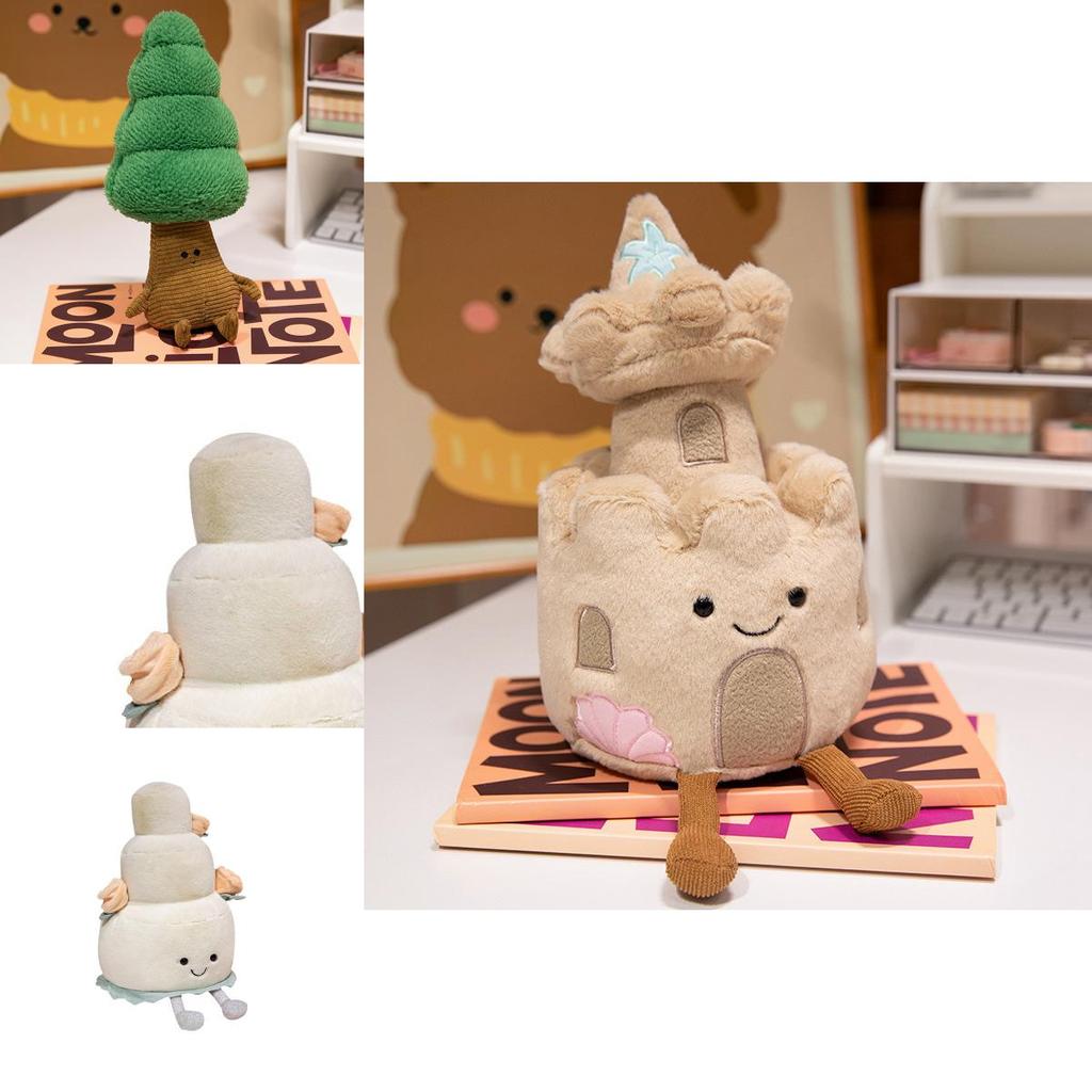 Adorable Realistic Castle Cake Plush Toy Stunning 30cm Wedding Cake Design