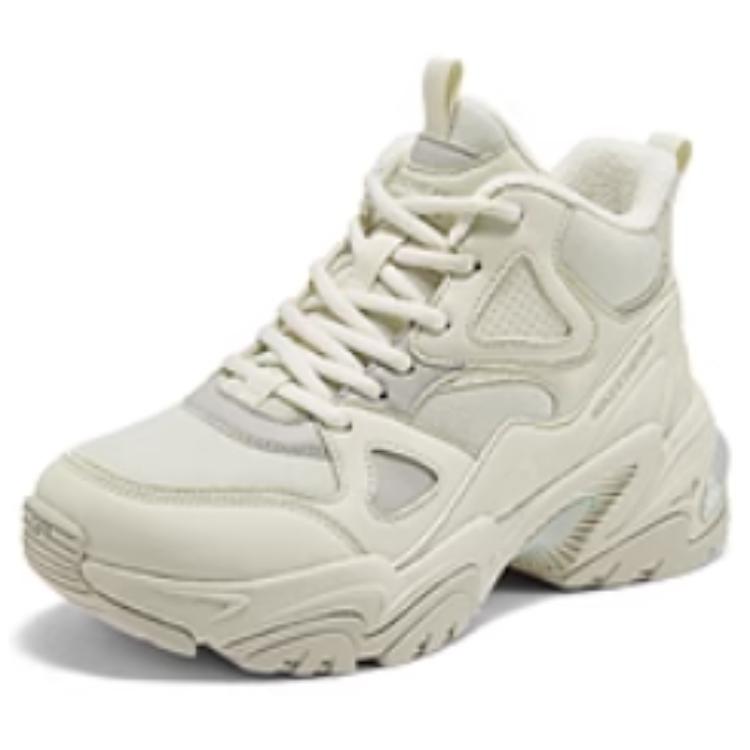 Skechers DLites Lightweight Retro Fashion Breathable Supportive High-Top Casual Running Shoes Women Sneaker Gray 168023-NTGY
