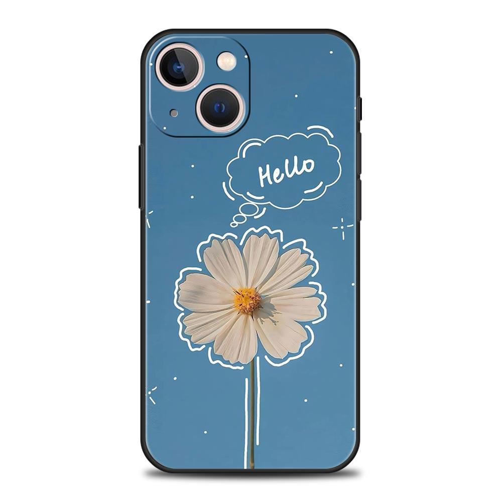 Stylish Flower Design Phone Case For iPhone 17 Air 16 Plus 13 15 14 12 11 Pro MAX 7 8 SE Soft TPU Shockproof Cover Funda