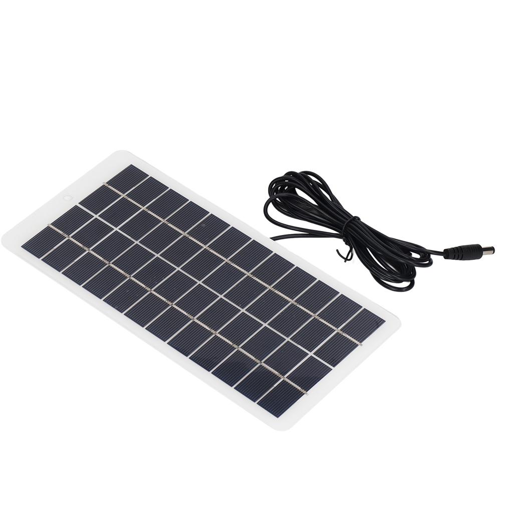 Solar Panel Polysilicon High Light Transmission Portable Solar Cell with DC Interface for 3.7V Battery 5W 12V