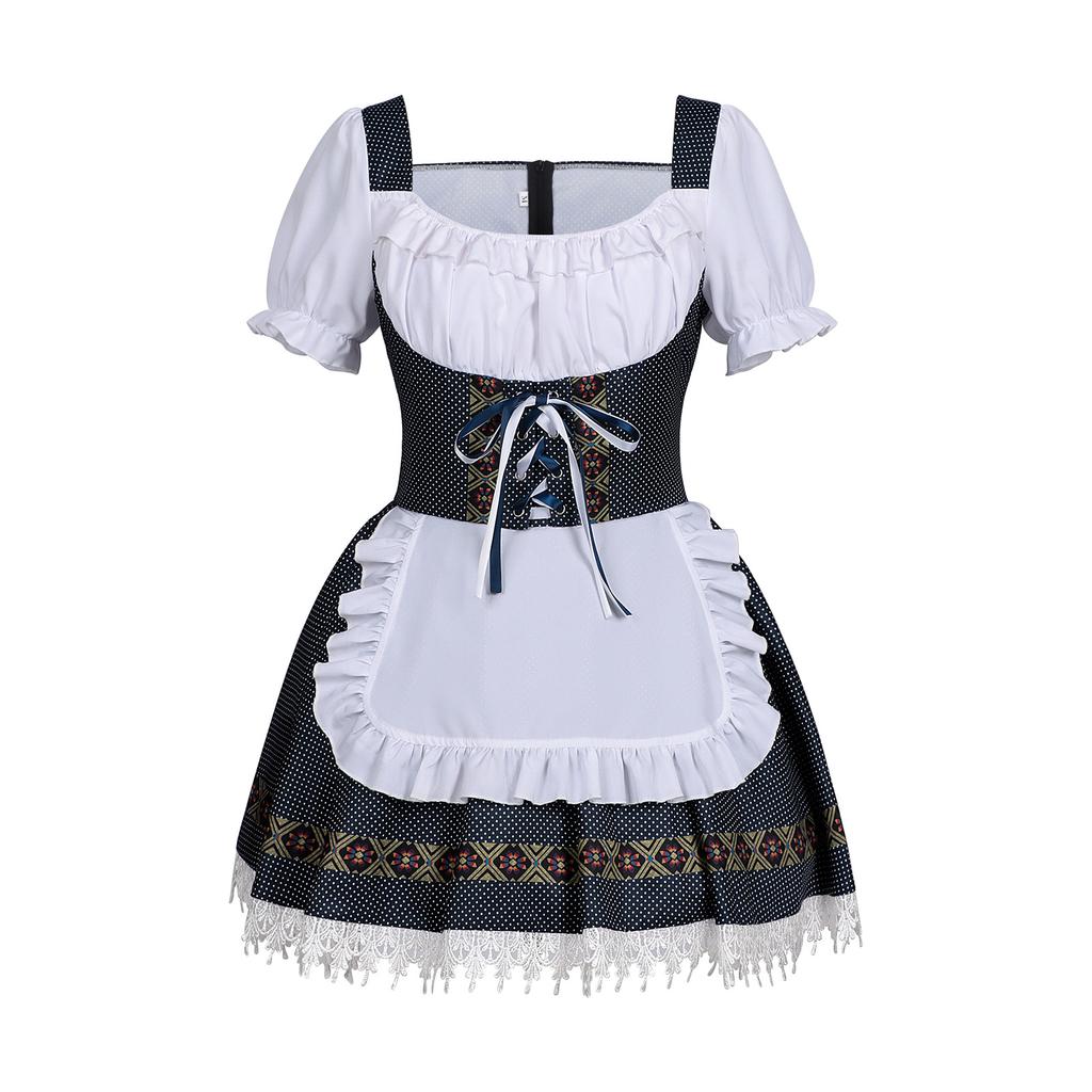 Women's Short Sleeve Tie-Back Costume Dress for Themed Parties