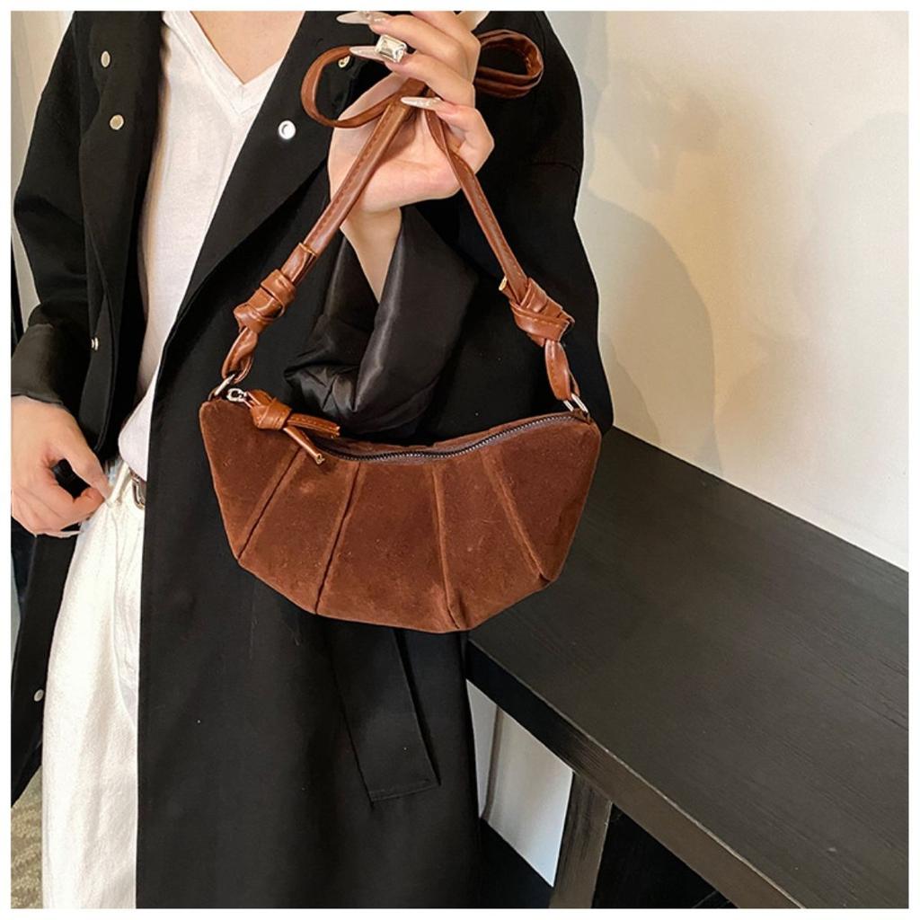Hochwertige Nischentaschen für Damen, Retro- und modische Taschen in Knödelform, Umhängetaschen mit einem Schultergurt, vielseitige Taschen in Croissantform
