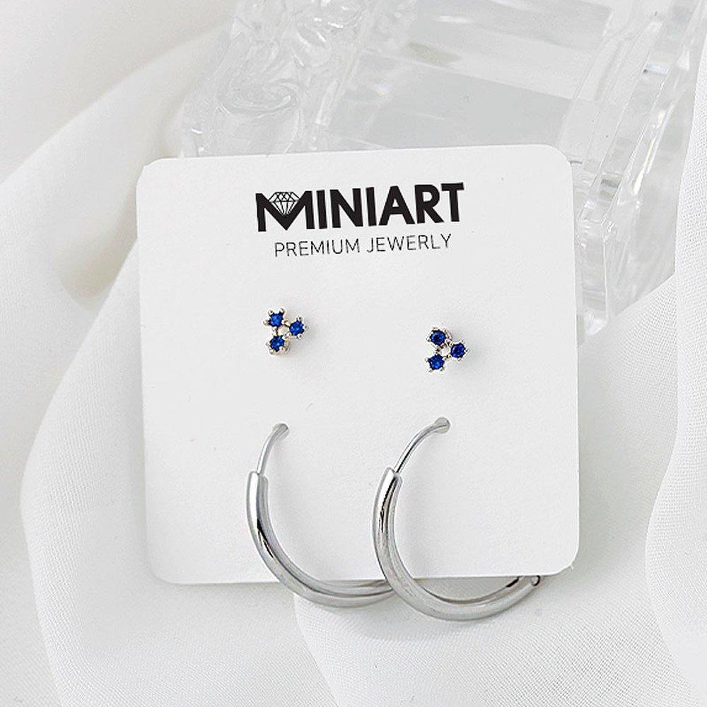 Triple Round Piercing + Ring Piercing [sold As a Pair]