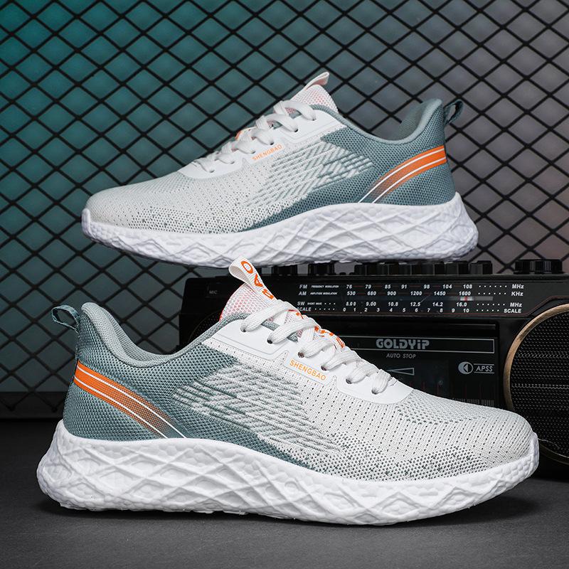 

Sports shoes autumn breathable fly-woven casual shoes fashion student travel shoes men s shoes 44