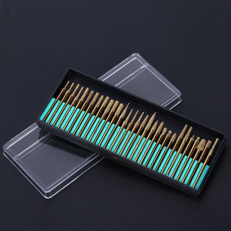 30-teiliges Diamant-Schleifkopf-Set für Jade-Schnitzerei