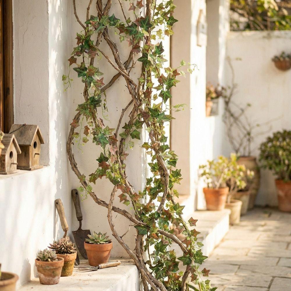 Single Strand Artificial Ivy Vine Autumn Fall Color 1.8m Length Fake Hanging Greenery Pipe Wrap Design Artificial Material