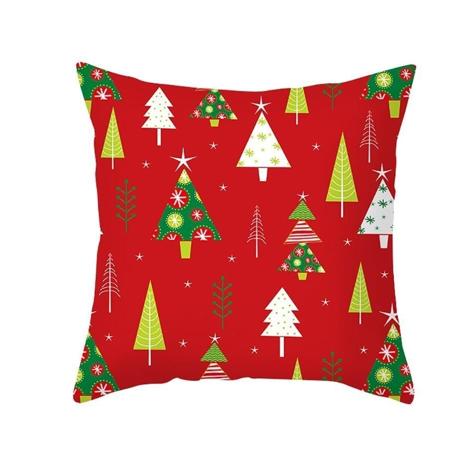 Christmas Cushion Cover Santa Printed Sofa Pillow Cover Christmas Decoration Gift Natal Navidad New Year
