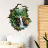 Breakwall 3D Tropical Rainforest Waterfall Wall Decal for Bath Wall Decoration - Landscape Sticker