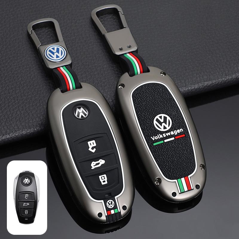 

New Zinc Alloy Car Smart Key Case Cover Protection Shell For VW Volkswagen Touareg 2017 2018 2019 2020 2021 Auto Keyless Ac