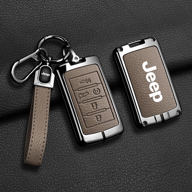 Compatible Jeep Key Case for Compass, Renegade, Cherokee, Grand Commander, Grand Cherokee