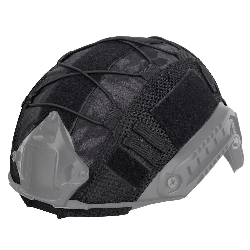 Tactical Helmet Cover with Elastic Cord for FAST Helmet Airsoft Paintball Wargame Gear CS MH PJ BJ Helmets Cover 15 Colors