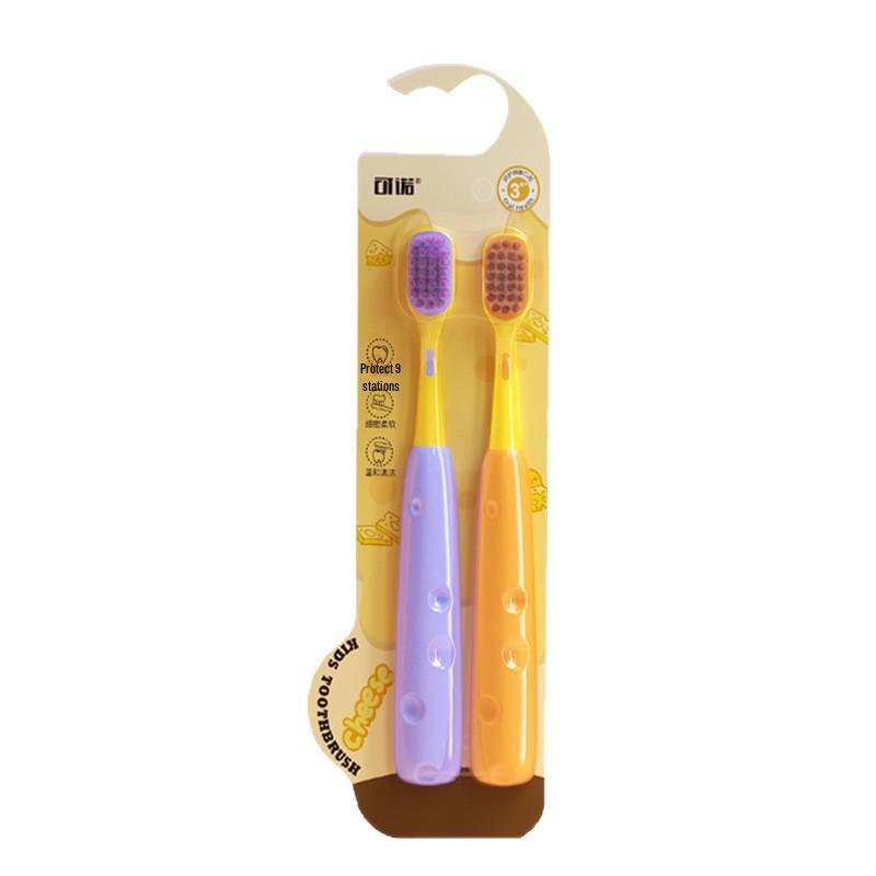 Fun Cheese Spiral Toothbrush for Kids: Soft Bristles, Ages 3-12
