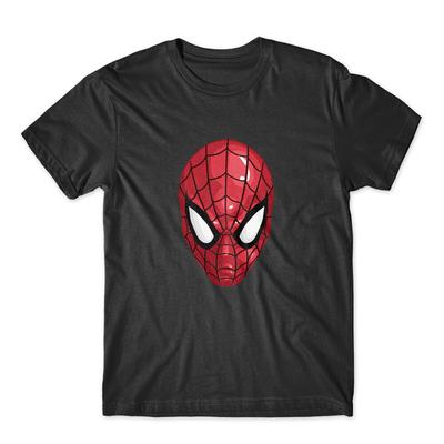 Maglietta con maschera di spiderman 100% cotone premium NUOVA