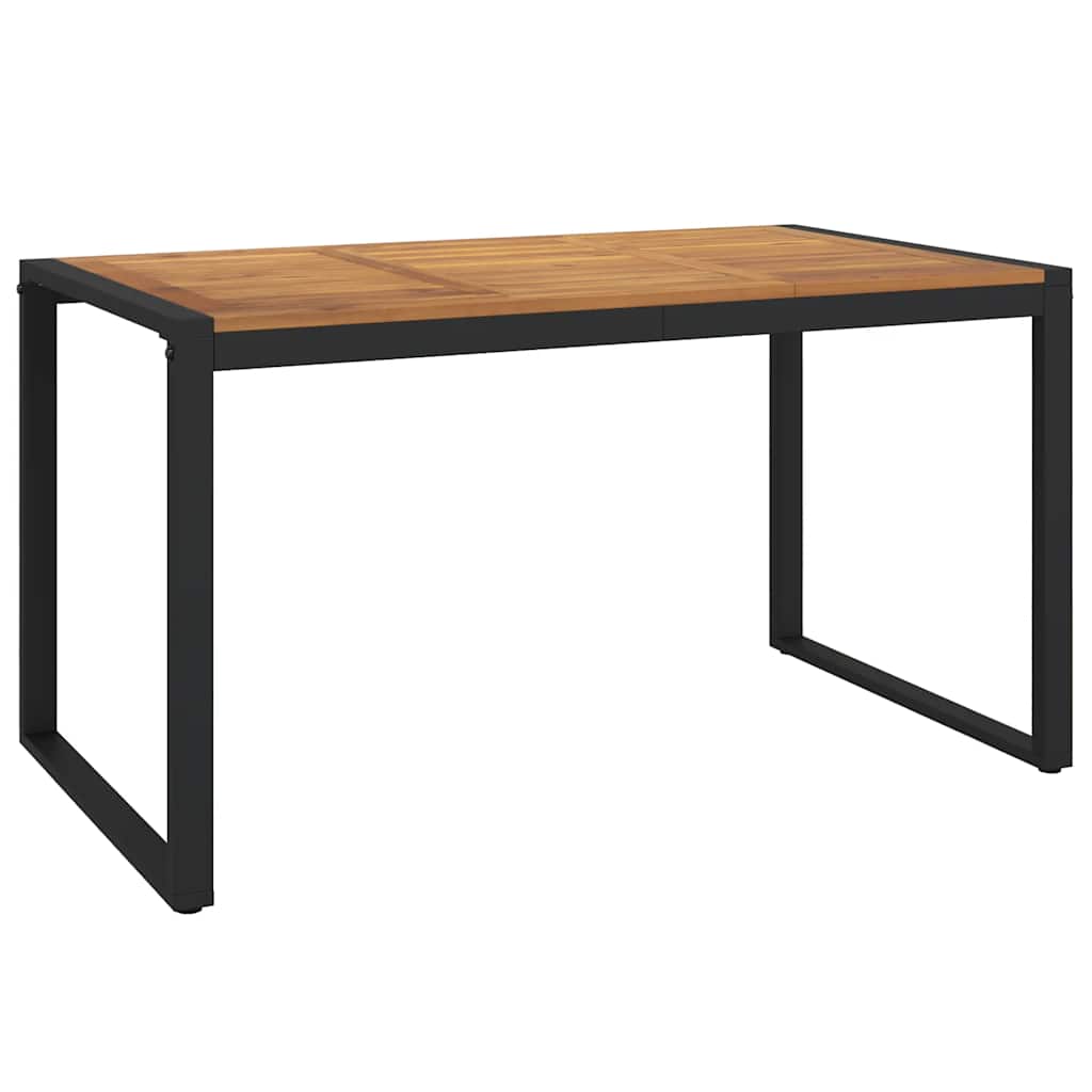 5 Piece Outdoor Dining Set Solid Acacia Wood and Metal