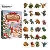 Decorative Acrylic Pendants Christmas Dinosaur Countdown Calendar, 24Pcs Ornament Set with Cute Party Favors Dino Designs, Holiday Tree Hanging Decor