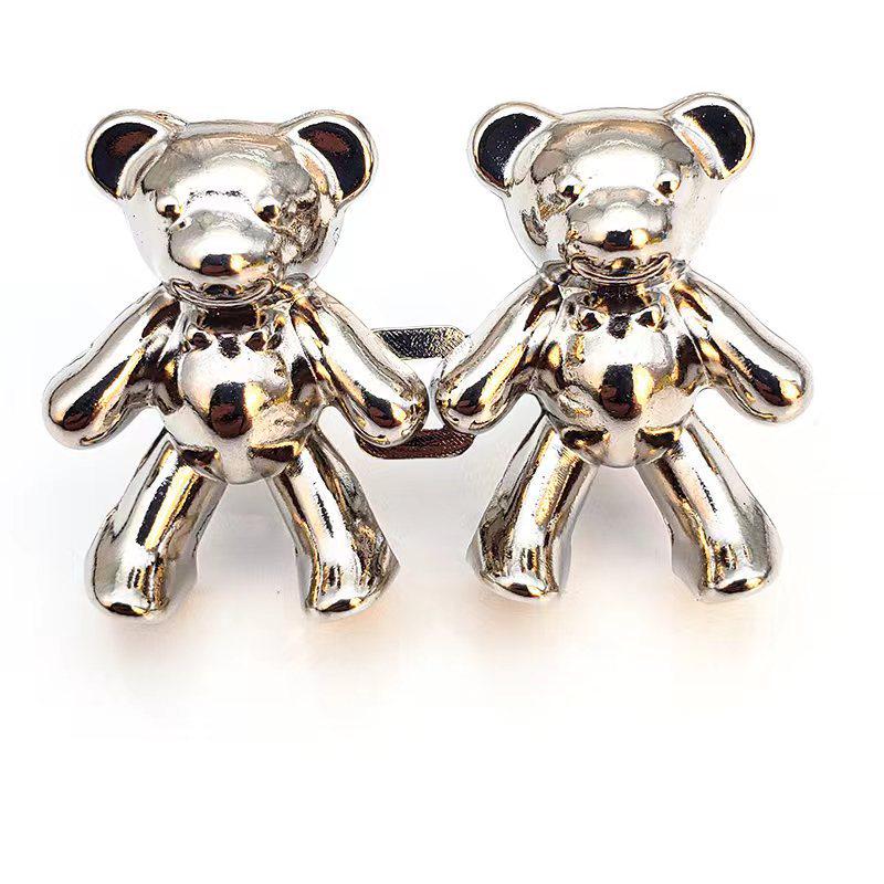 Adjustable Bear Waist Buckle Skirt Decor