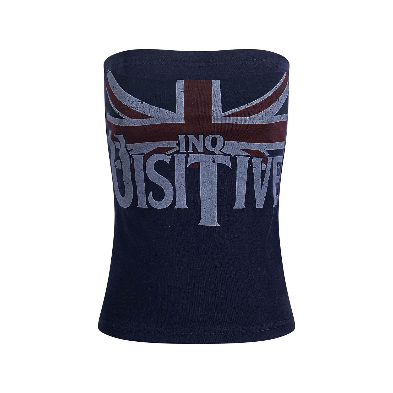 UNBDNS Spicy Girl Letter Print Bandeau Tank - Women s Summer Slim Sleeveless Top Small
