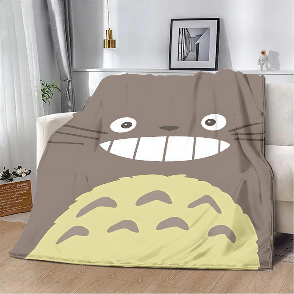 Totoro Cartoon Animation Blanket for Living Room  Bedroom Four Seasons Universal Cover 100cmx150cm