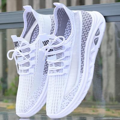Summer Men's Shoes Ice Silk Mesh Shoes Casual Running Sports Shoes Thin Hollow Student Breathable Deodorant Men's Shoes