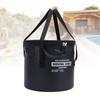 Cloth Folding Bucket with Mesh Pouch Portable Draining Basket Water Container for Outdoor Camping Fishing Car Washing