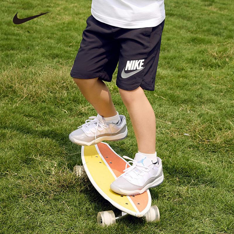 Nike Kids Minimalist Logo Shorts Quick-Dry Breathable Kids Shorts Black NY2222032GS-001