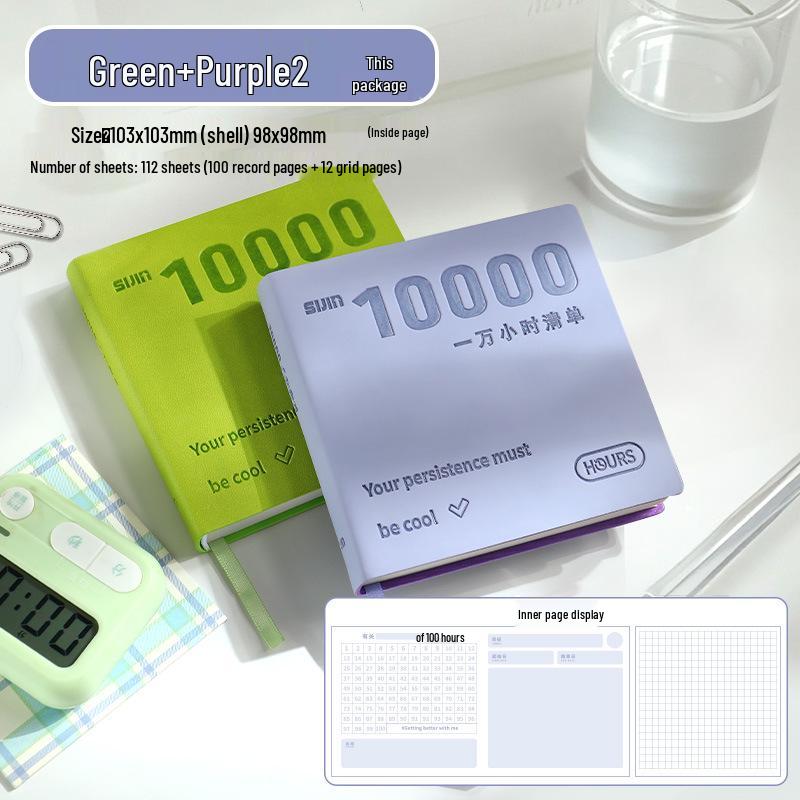 Ten Thousand Hours Pocket-Size Leather Daily Planner Notebook for Students