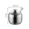 304 Stainless Steel Seasoning Jars Creative 360° Rotating Salt Sugar Bowl Spice Jar with Lid Kitchen Condiment bottle with Spoon