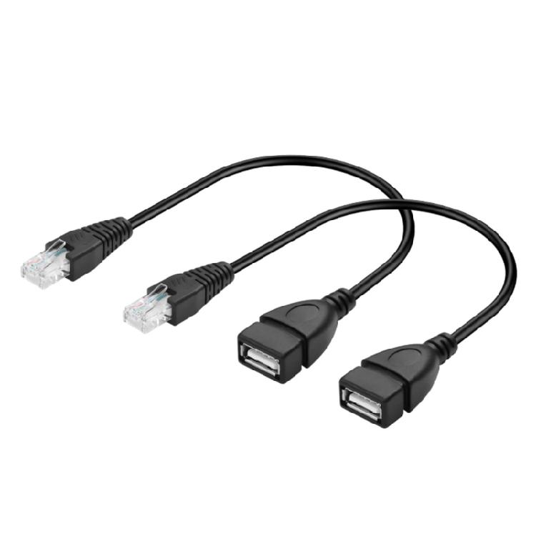 USB A To RJ45 Networking Adapter USB to RJ45 Cable 30cm Metal Reinforced Connectors For Enhances Signal Stability