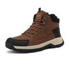 New Outdoor Mountaineering Warm Cotton Shoes Rubber Sole Wear-resistant Mountaineering Casual Shoes Winter Comfortable Protective Shoes Men