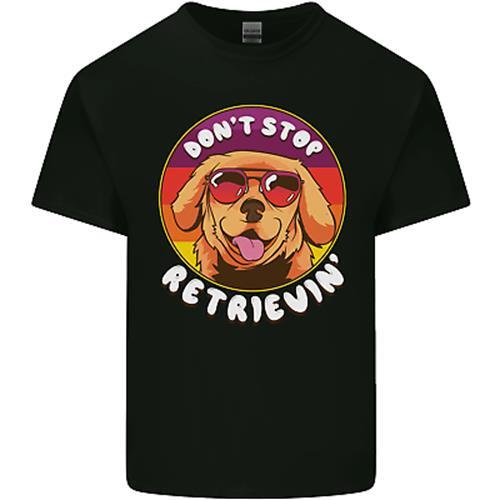 Dont Stop Retrieving Funny Golden Retriever Mens Cotton T-Shirt Tee Top
