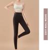 Women's High Waist Casual Pants Color Fleece Thermal Leggings Winter Long Fleece Trousers Plush Running
