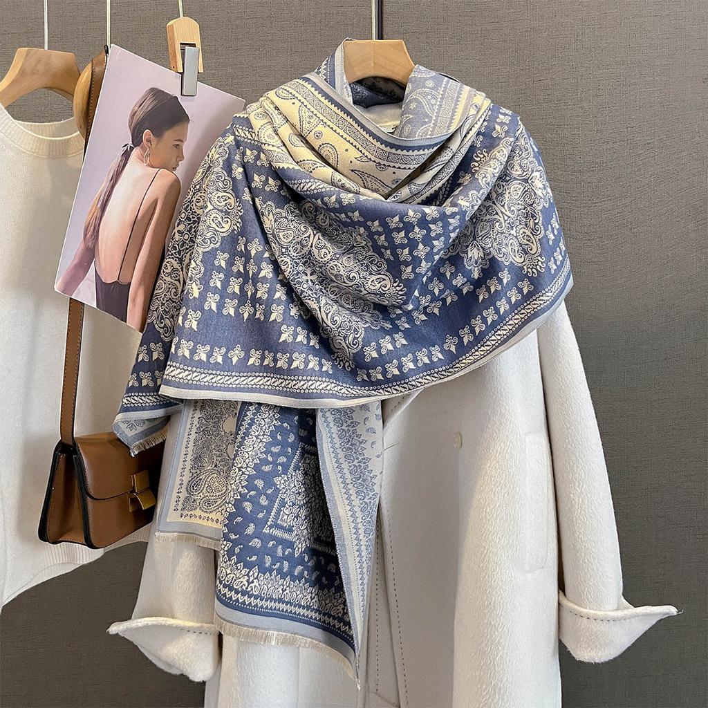 Winter Cashmere Scarf Women Luxury Paisley Print Female Shawl Wrap Elegant Poncho Lady Thick Warm Blanket Gift Echarpe Pashmina