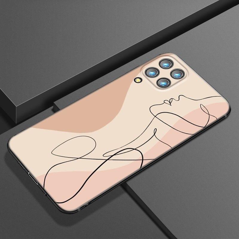 Abstract Art Line Phone Case For Samsung Galaxy A21 A30 A50 A52 S A13 A22 A32 4G A23 A33 A53 A73 5G A12 A31 A51 A70 A71 A72