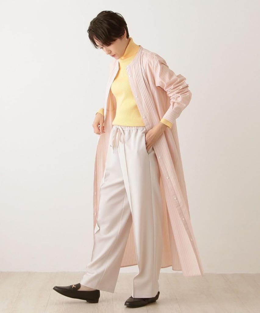 Afternoon Tea Living Dress/Tunic HX91 Striped Pintuck Dress, Size M, Pink